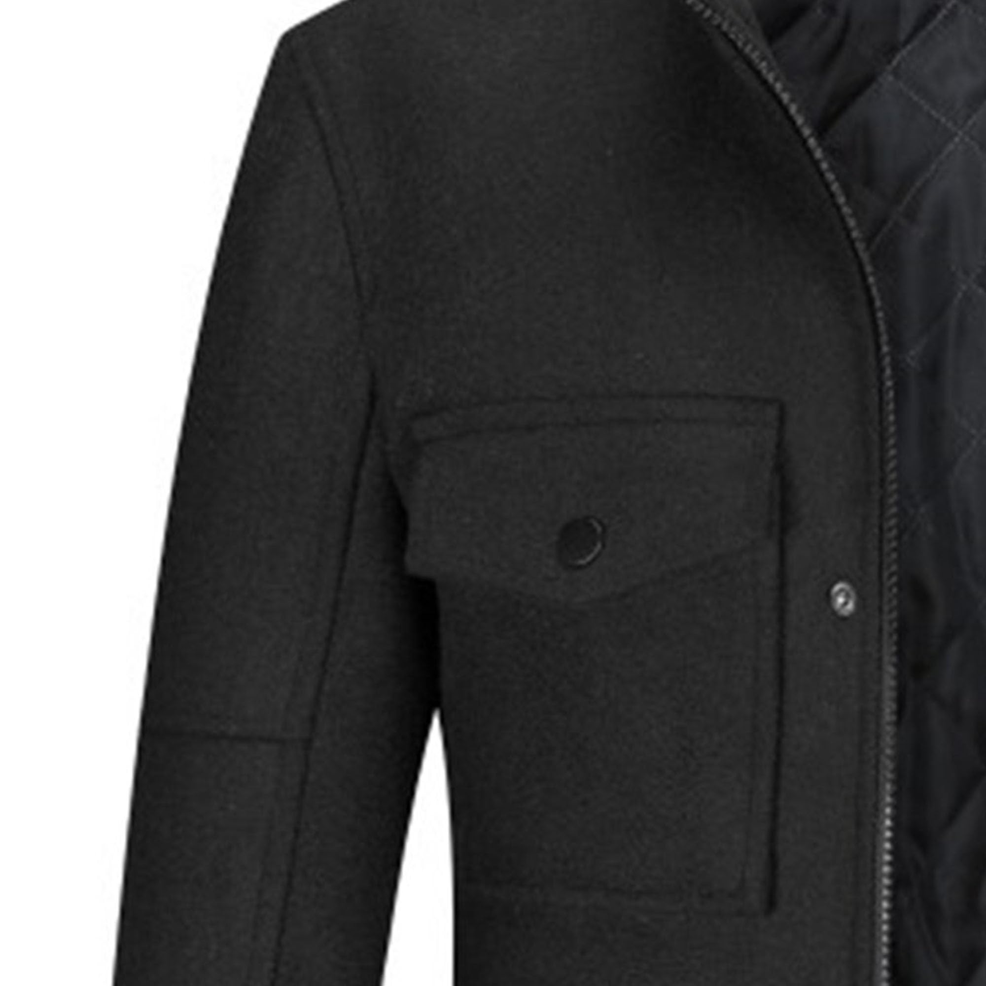 Cappotto da uomo d'affari con cerniera termica monopetto misto lana cappotto invernale classico pisello cappotti