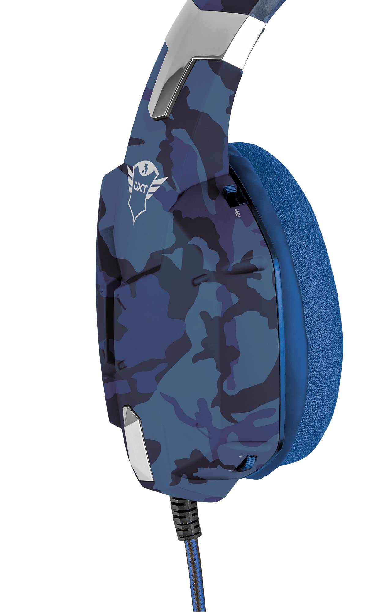 Trust Gaming 23249 Headset GXT 322D für PS4 und PS5 - Carus Kabelgebundene Gaming-Kopfhörer mit Flexiblem Mikrofon für PlayStation 4 und 5 - Blau, Medium