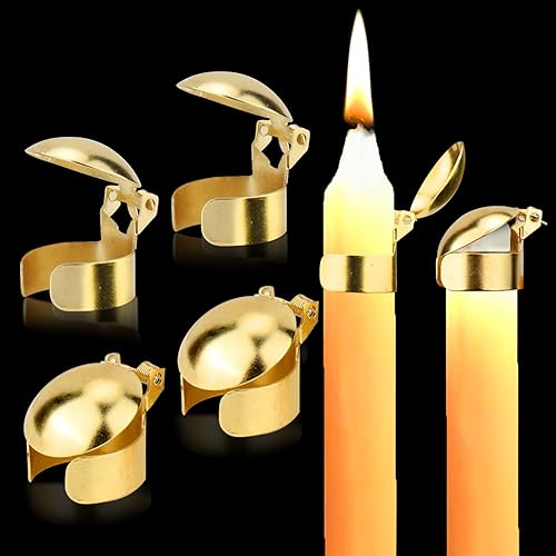 AIERSA 4 piezas de extintor automático de velas juego de anillos suecos dorados clip de metal para extinguir llamas de velas accesorios únicos para