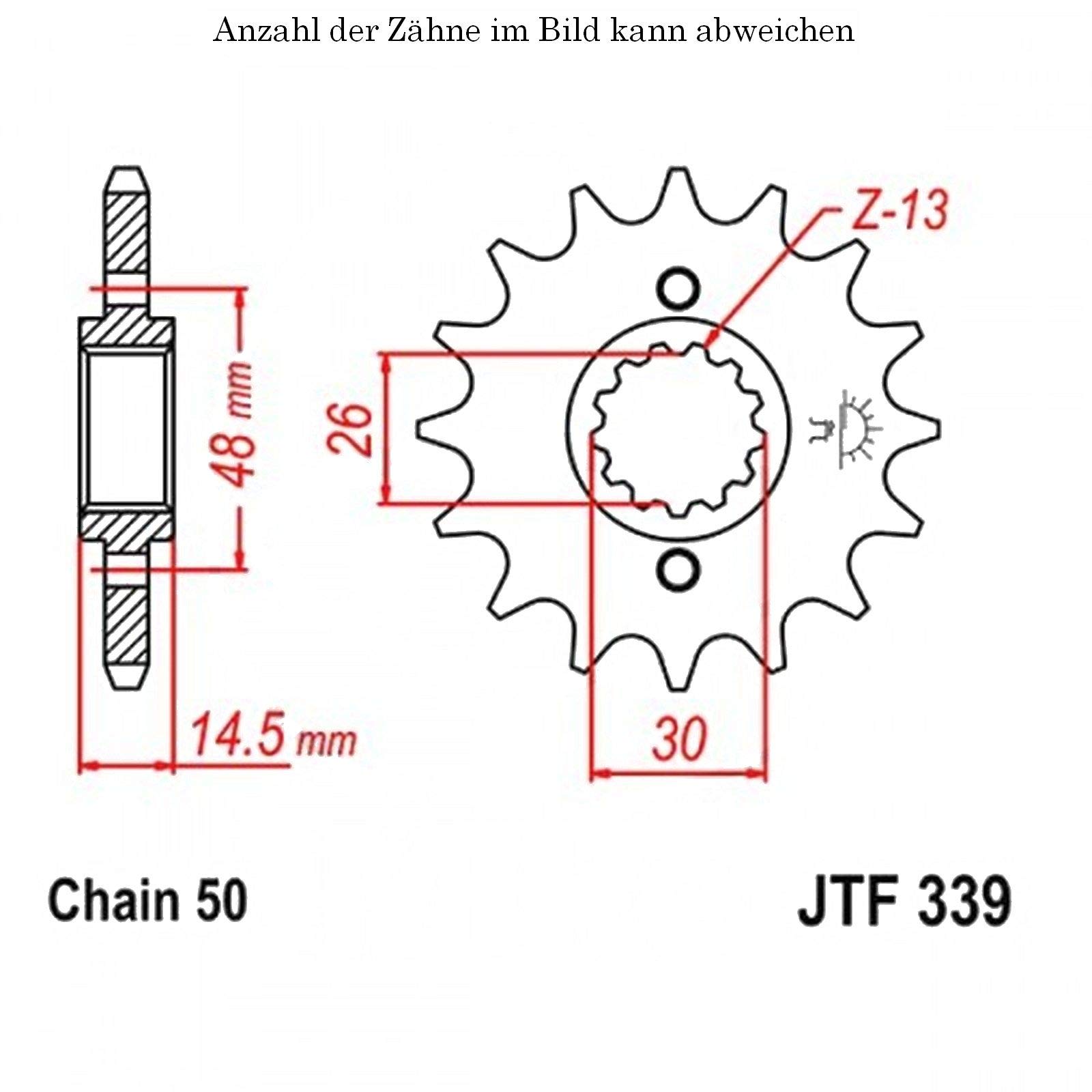 Ritzel 15 Zähne für CBR 1100 XX Super Blackbird Baujahr 1997-2008 von jtSprockets