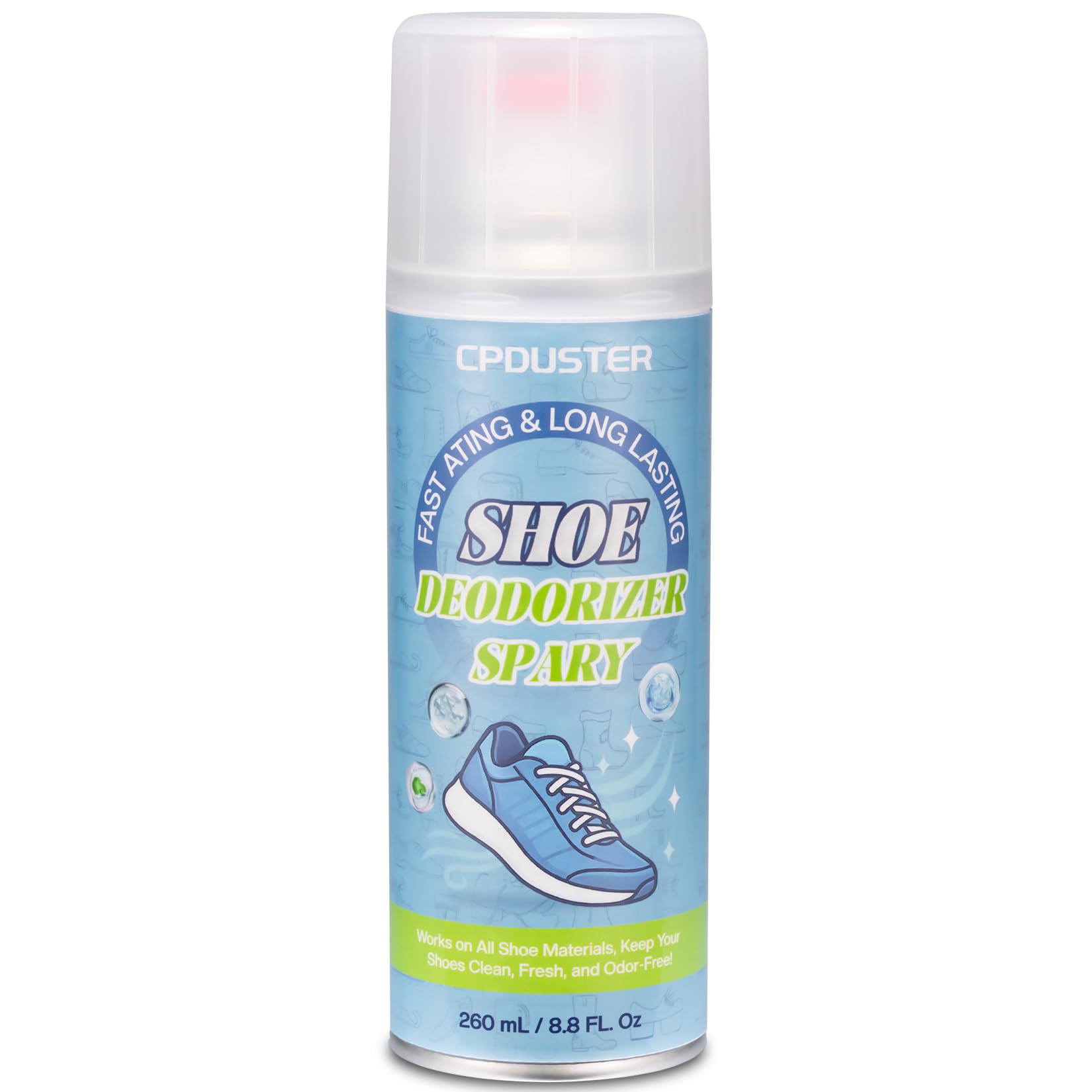 Desodorante en aerosol para zapatos, de larga duración, para eliminar el mal olor de todo tipo de calzado, 8.8 oz