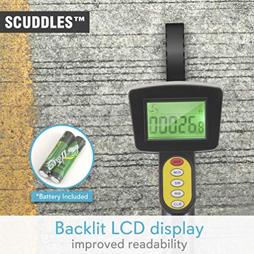 Scuddles Measuring Wheel Digital Display 12-Inch Can Measure Up To 10,000 Feet - Wheel Measure Perfect Surveying Tool For Distance Measurement - Rolling Precision Measuring Wheels (Telescoping)