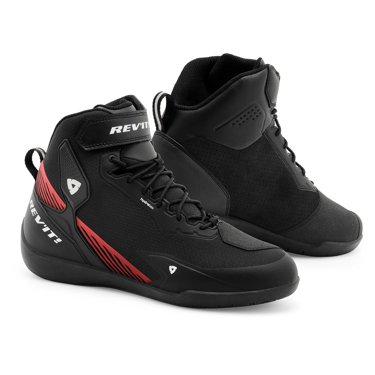 Revit G-Force 2 H2O Neon Scarpe da moto impermeabili, nero/rosso, 43