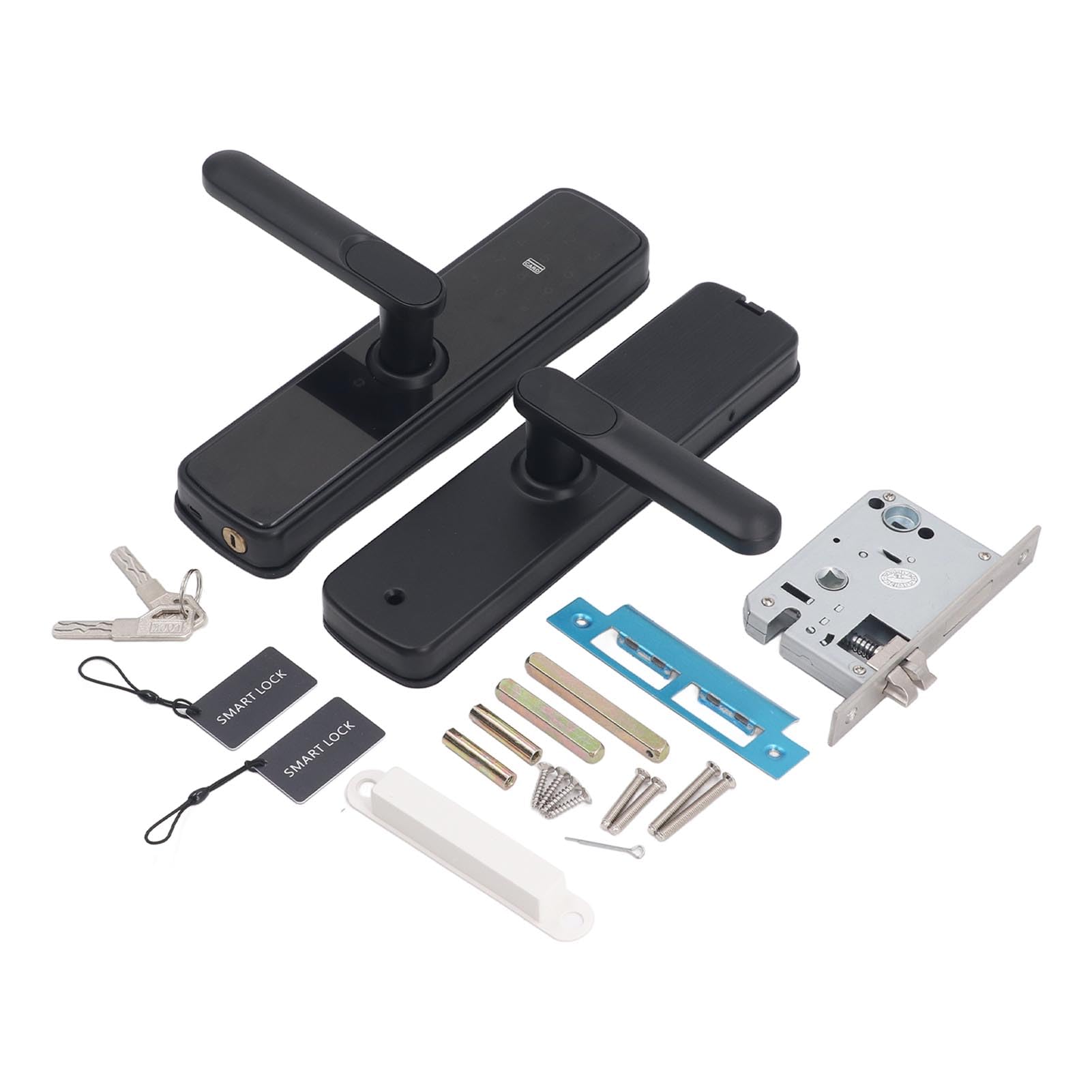 Smart APP Password Lock Serratura Elettronica Digitale con Maniglia Sblocco Scheda Impronta Digitale per Porte Interne Esterne