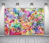 7x5ft Graffiti Backdrops Brick Wall Backdrop Art Portrait Background Birthday Decor for Party Baby Show Photo Booth Prop Background for Children