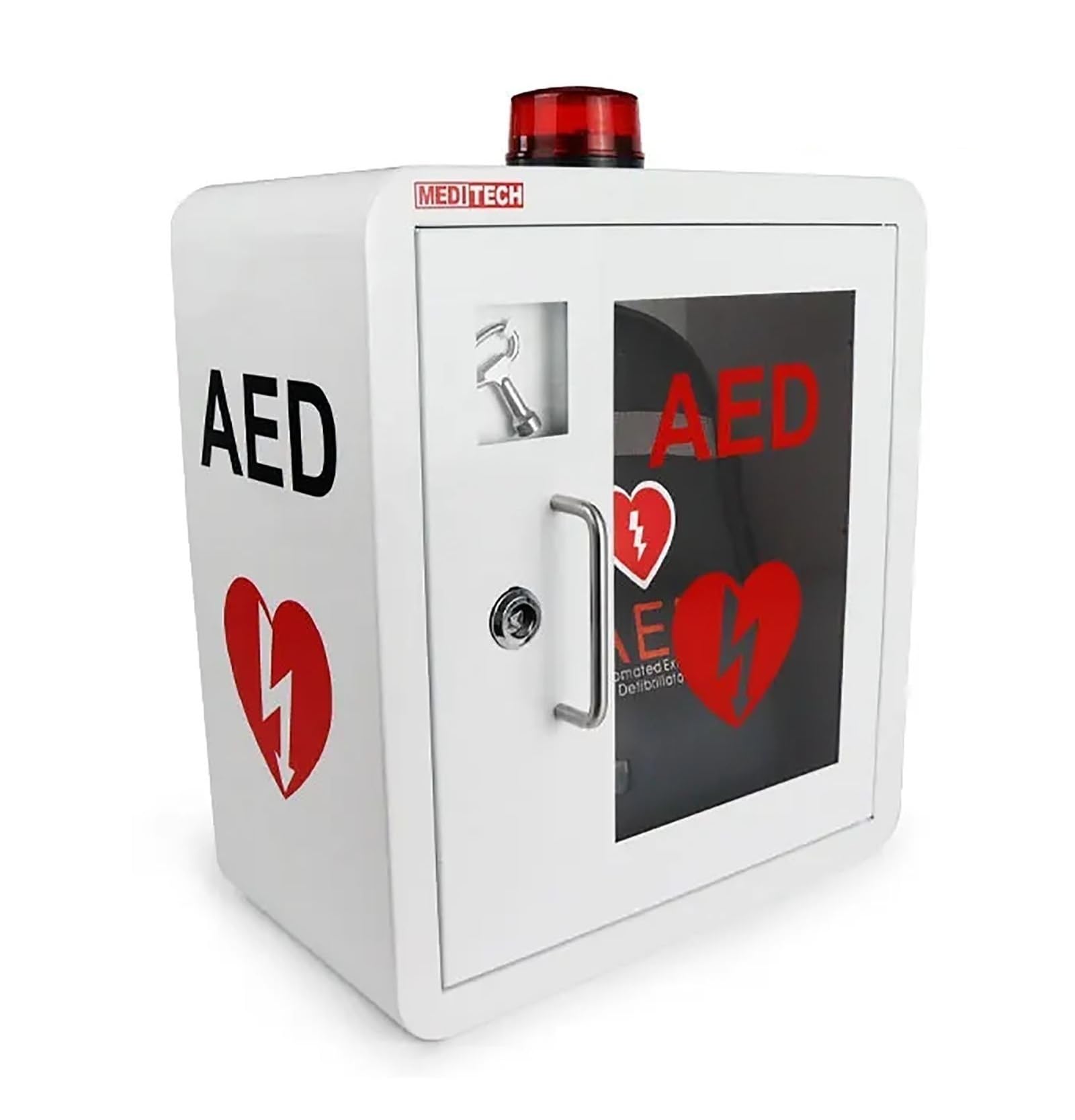 Armoire murale pour défibrillateur AED boîte de rangement en métal d'urgence