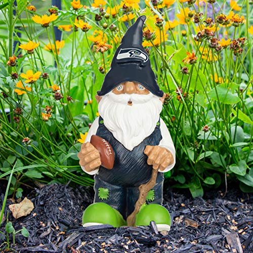 Image of NFL Resin 11.5 inch Team Logo Outdoor Garden Statue Gnome