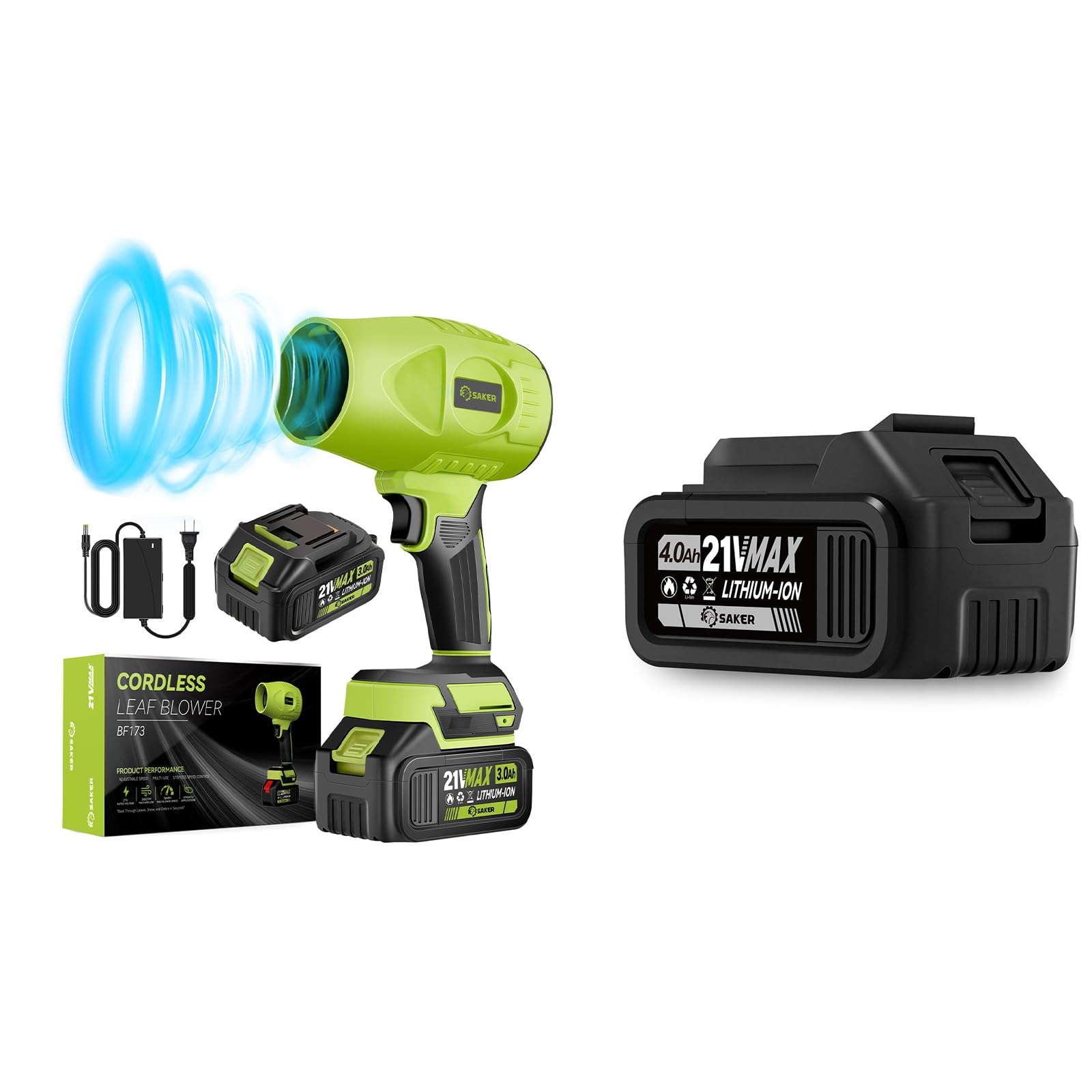 Amazon.com: Saker Cordless Leaf Blower Portable Dust Cleaner