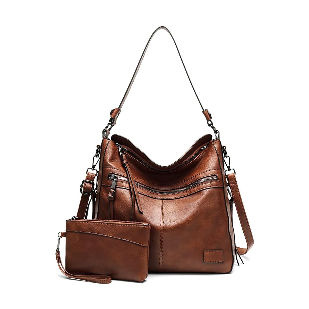 PALAY Hobo Bags For Women Soft Vegan Leather Tote Bags For Travel Large Capacity Bags For Women Handbags, Shoulder Bag With Purse Gift, Brown (B0B2QYWH2Q) Amazon Price History, Amazon Price Tracker