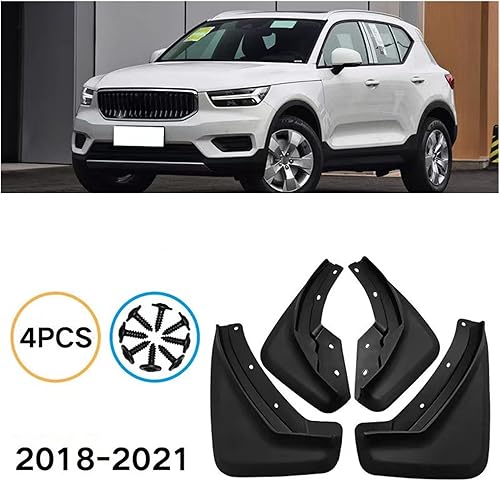 Miniatura 5 de 4 unidades de guardabarros delantero y trasero compatibles con Volvo XC40 2017-2022, guardabarros, guardabarros, guardabarros, protección contra