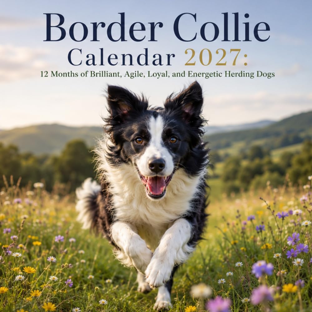 Border Collie Calendar 2027: 12 Months of Brilliant, Agile, Loyal, and Energetic Herding Dogs