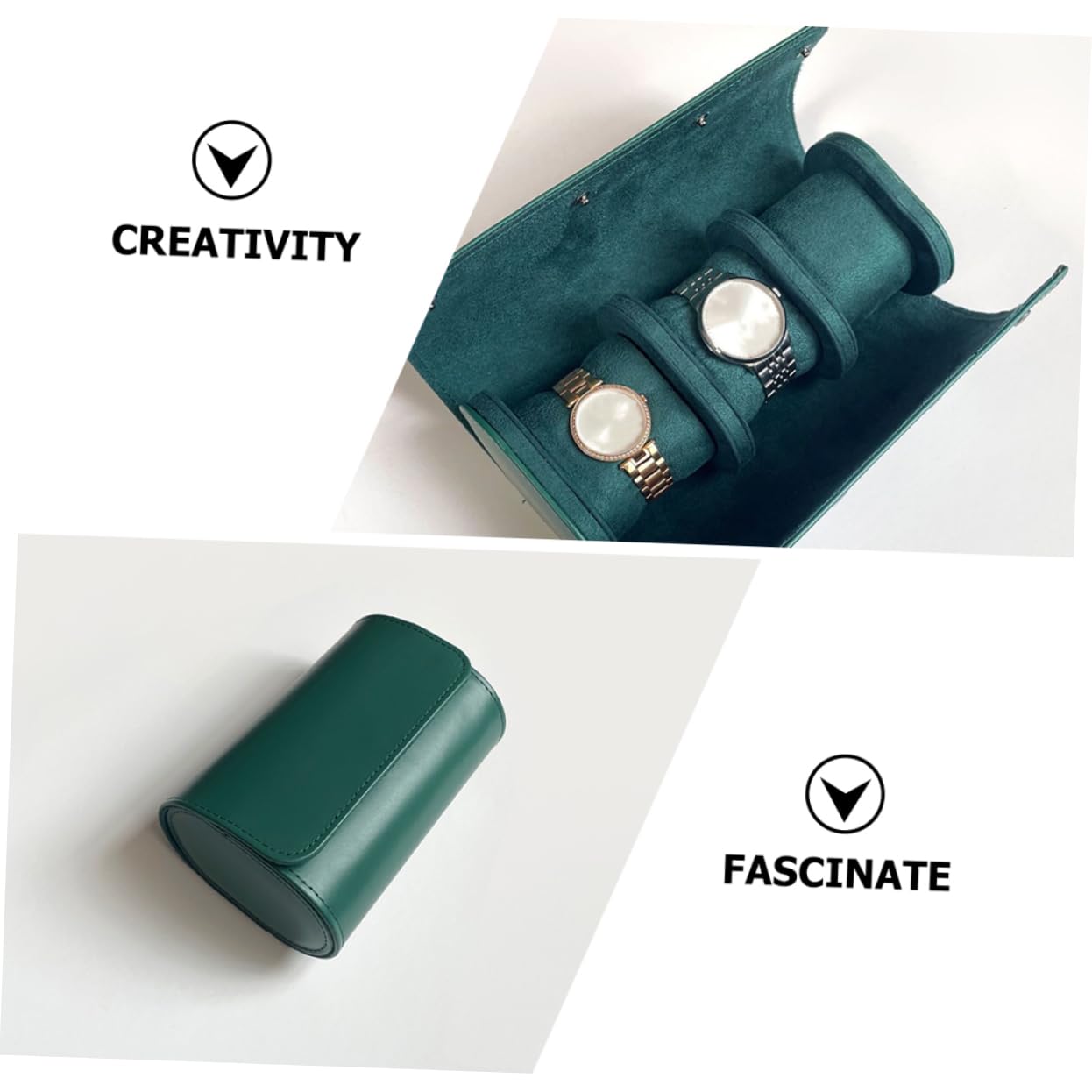 Valigetta per Orologi in Pelle Pu Leggera e Resistente 3 Scomparti, Custodia da Viaggio Compatta e Pratica per Uomo, Organizer Classico e Moderno per Orologi