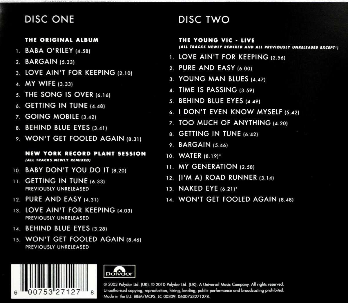 Who's Next: Deluxe Edition