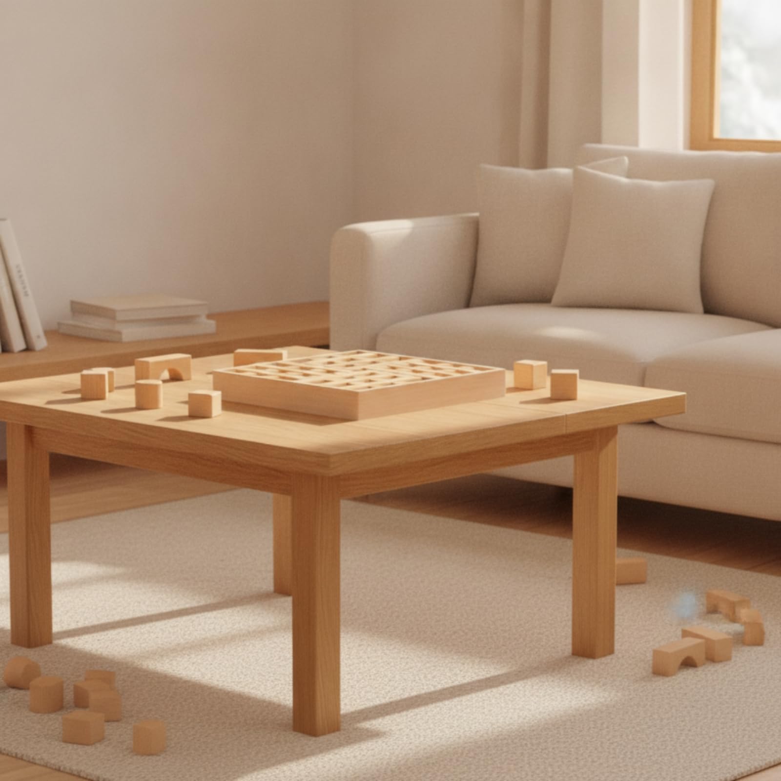 Qianly Scatola con Blocchi di Legno Metodo | Motricità Fine, Blocchi da Costruzione, per Asilo