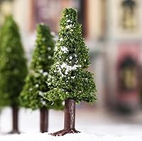 Vista 6 de 15 Pcs Miniature Pine Sisal Trees Mini Christmas Trees Dark Green Tabletop Trees for Holiday Party Christmas Home