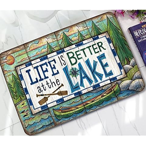 Popoye Non-slip Doormat Coral Fleece Indoor Outdoor Kitchen Floor Rug Front Door Mat Funny Flannel Carpet 23.62" X 15.74" Cover