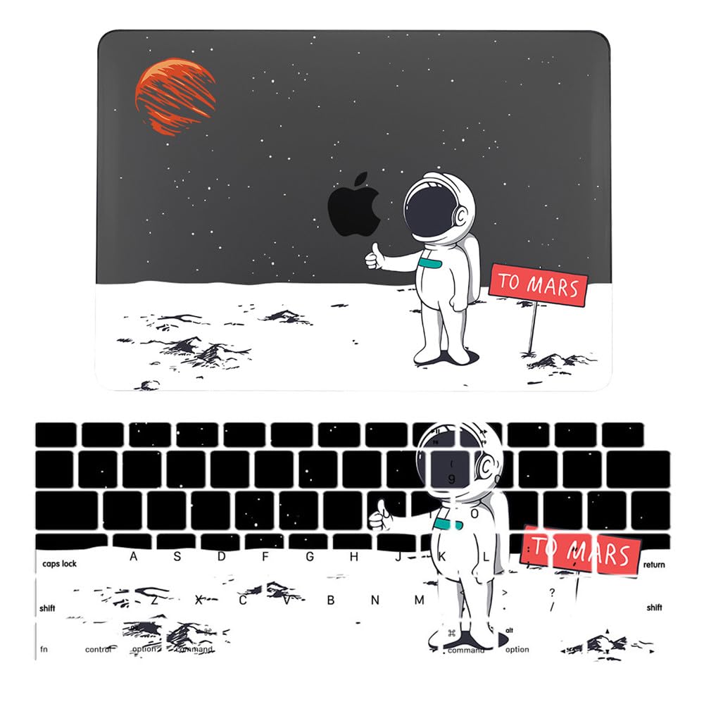 Carcasa MacBook Air 15 M2 A2941 con diseño de astronauta y protector de teclado 6