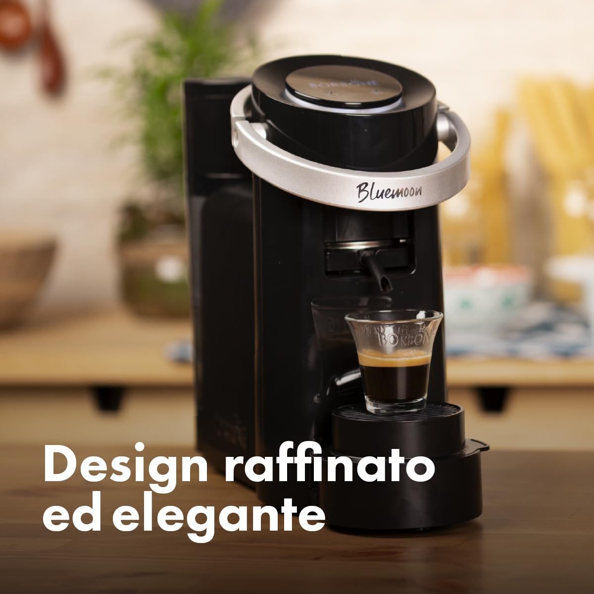 CAFFÈ BORBONE Bluemoon Macchina da Caffè a Cialde (Nero, Macchina)
