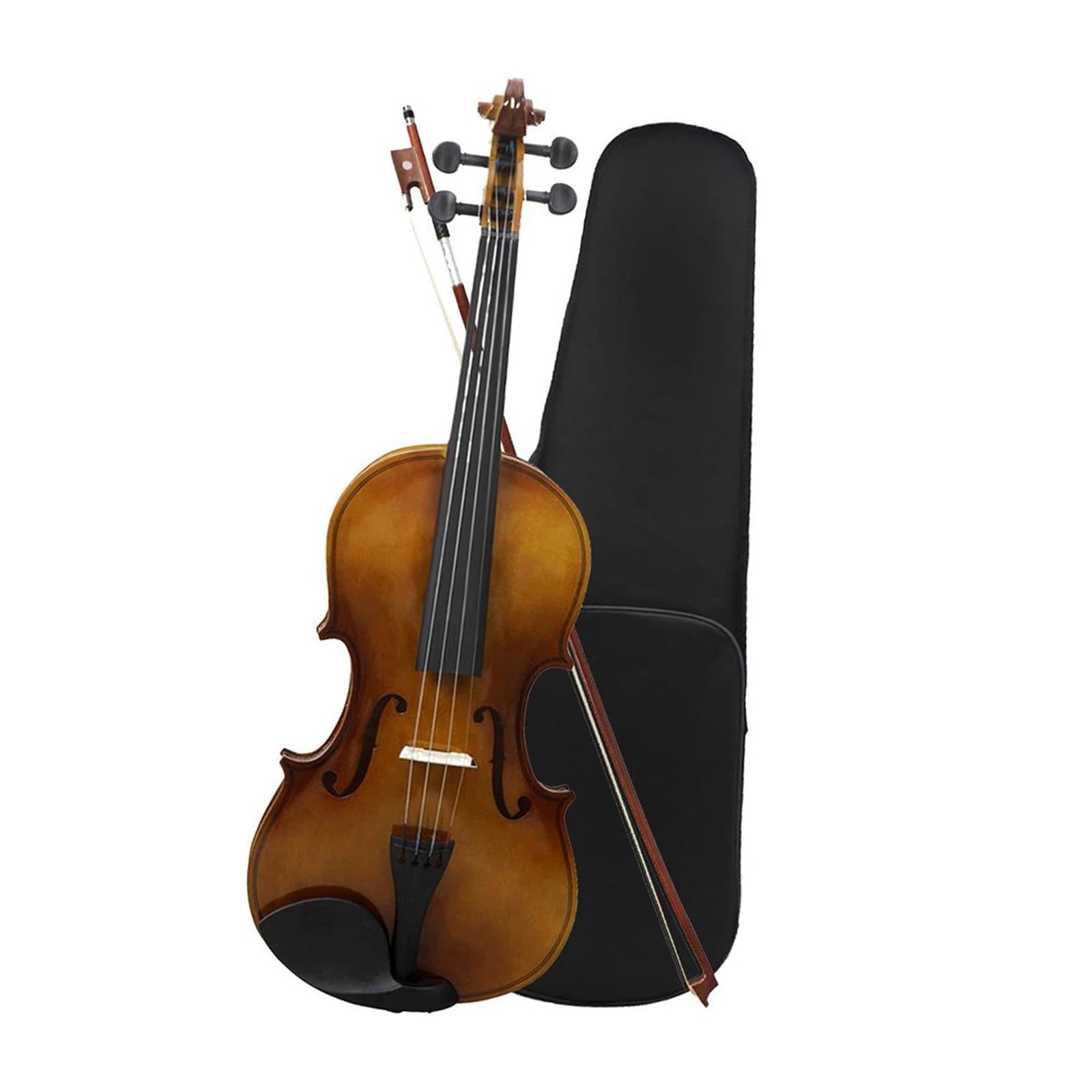 Violini Acustici Violino Acustico In Legno Massello Di Tiglio 1/4 Colore Naturale Set Con Archetto E Custodia(1-4Violin)