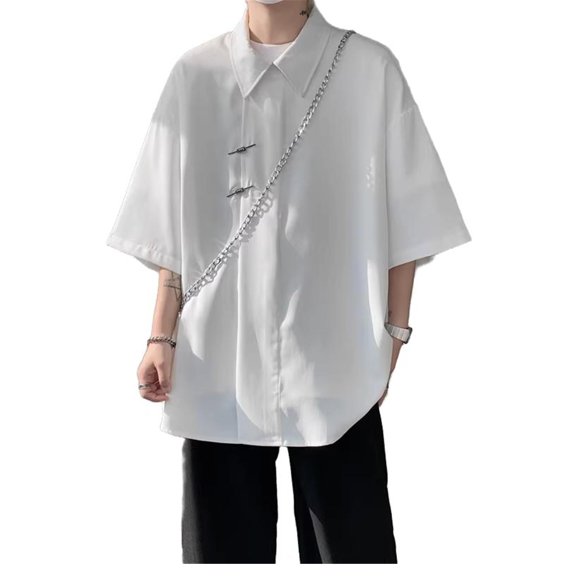 GUOYUXIAO Männer-Extra-Große-National-Stil-Design-Hemd und Frauen.