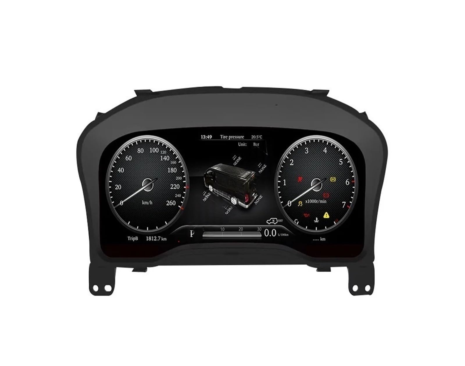 Panel de instrumentos digitales for coche, velocímetros LCD, reproductor de tablero Compatible con Toyota Hiace 2019-2021