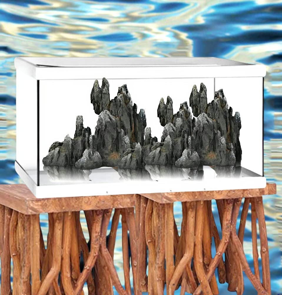 Acuario pecera 100 , 130litros (100x30x45, Blanco ,cristal transparente)