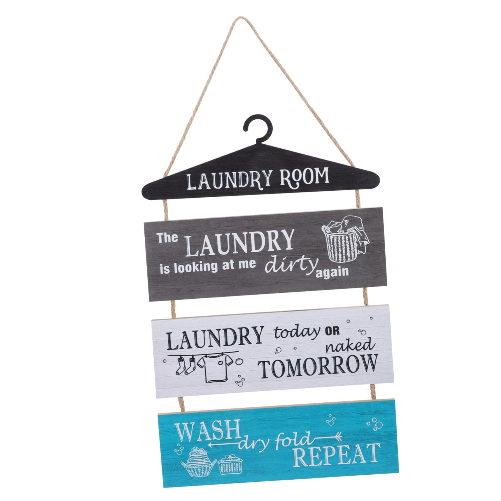Plaque buanderie vintage en métal décorative pour salle de lavage et bain
