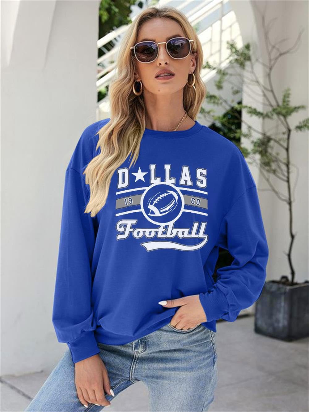 JINTING Football Game Day Sweatshirt Women: Football Season Pullover Football Team Falll Shirts Graphic Long Sleeve Tops - Image 6