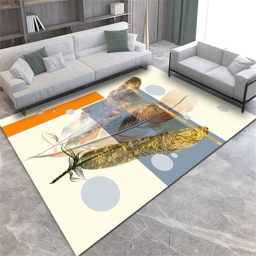 Moquette sol 140x180cm et grand tapis pas cher bleu pour décoration