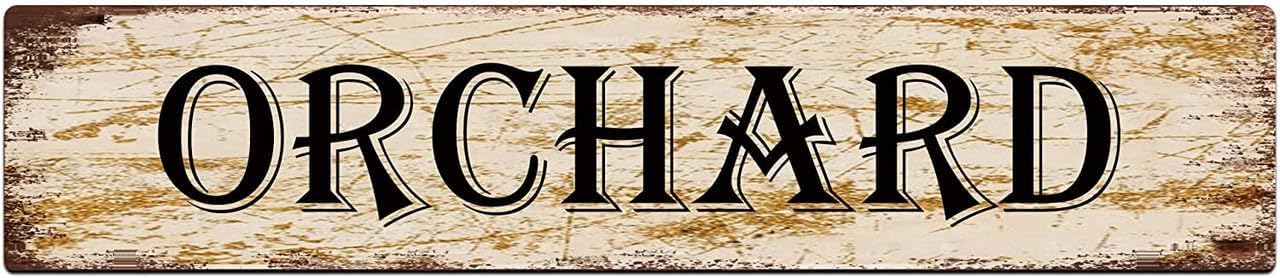 Orchard Sign Vintage Metal Tin Sign Aluminum Sign Retro Metal Plaque Bar Pub Poster Wall Art Decor Tin Sign 4X16 Inches