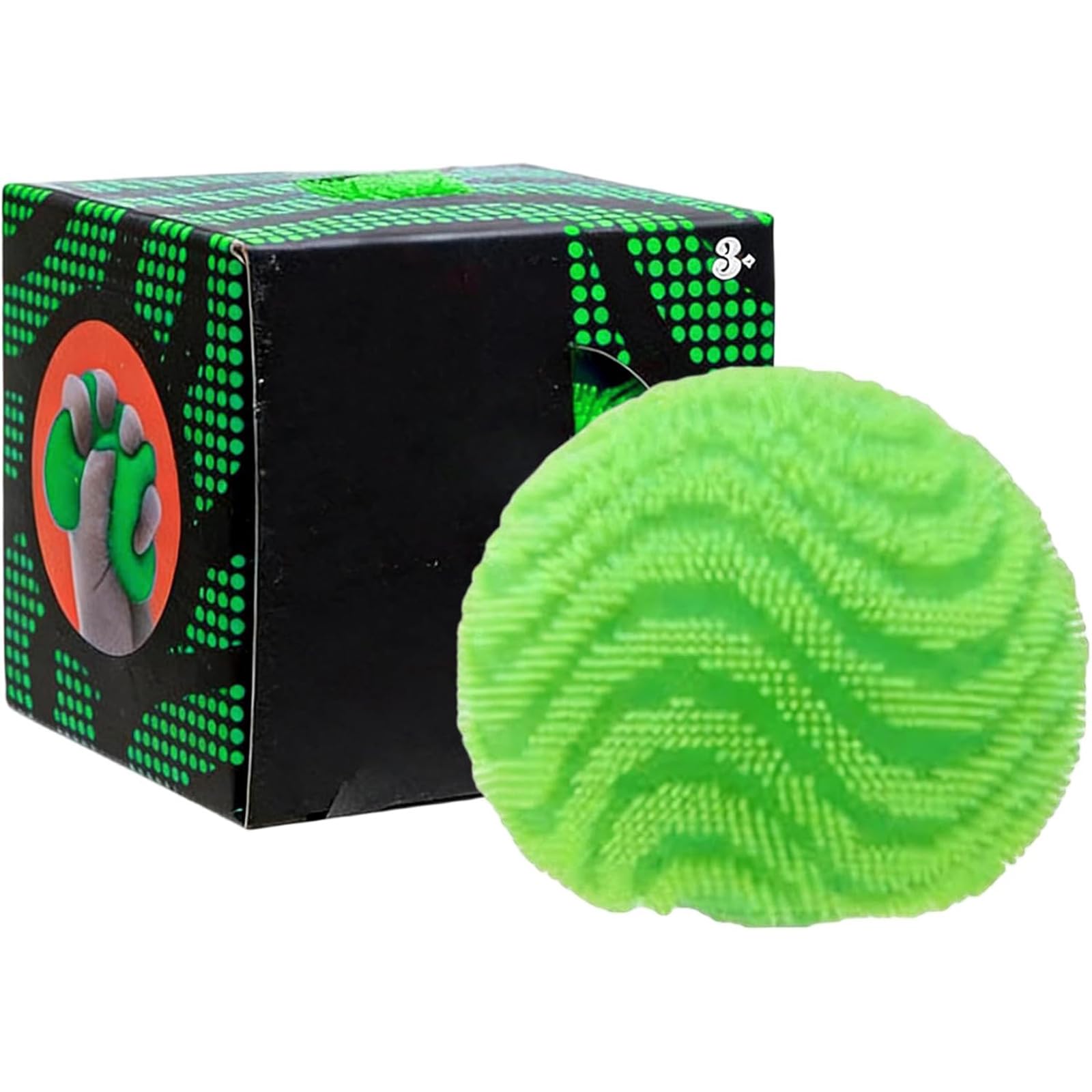 Fuzz Ball Fidget Stress Toy, Squishy Stress Ball, Fuzz Ball Squishy Stress Drop Malt Fuzz Balls Sensory for Anxiety Stress Relief, Easter Birthday Party Favors (Green)