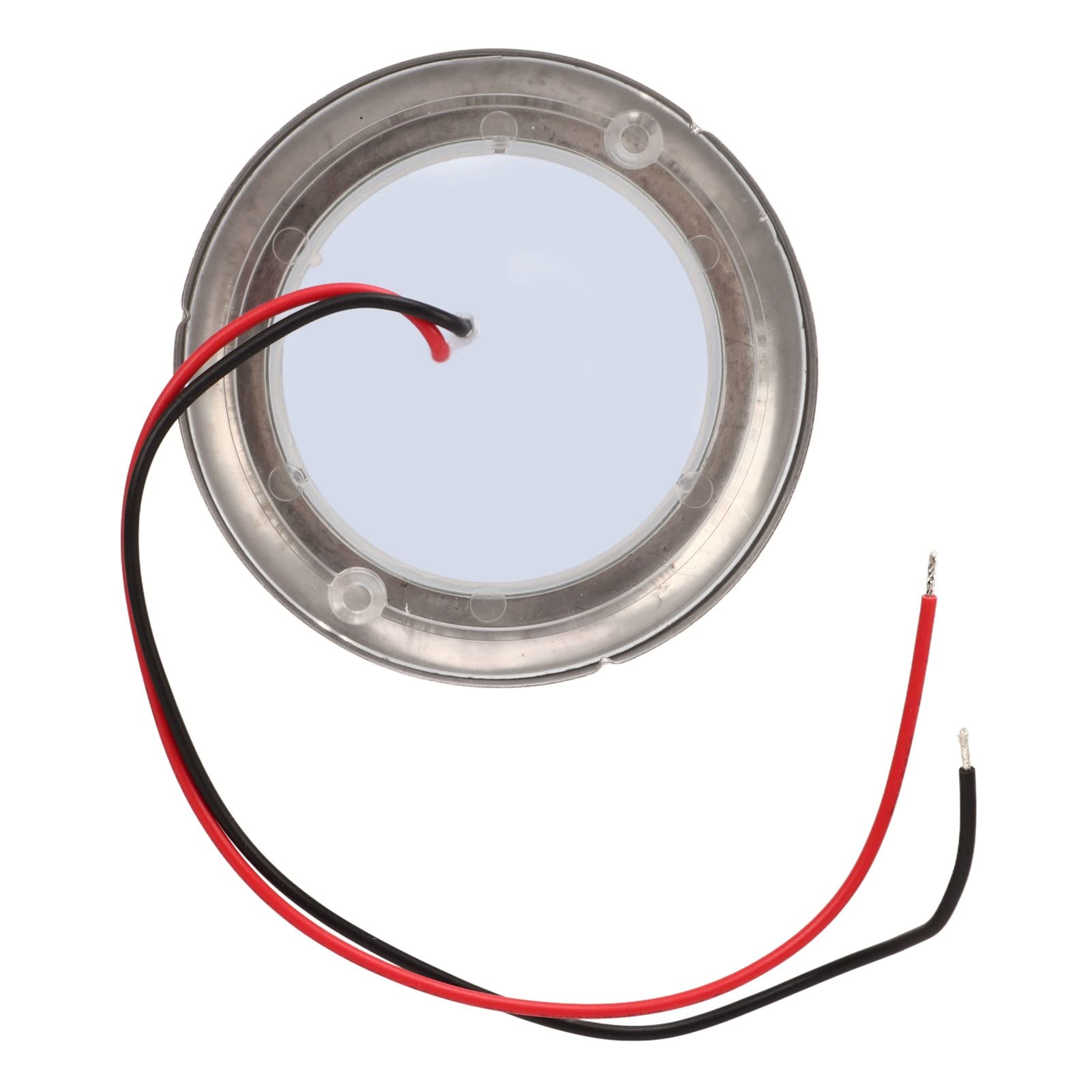 Luz de Techo de 12 V, Luz de Techo Impermeable IP65, Panel de Luz de Anillo de Acero Inoxidable 316 con 6 Chips LED para RV, Barco, Camper, Furgoneta, Remolque de Viaje, Camión