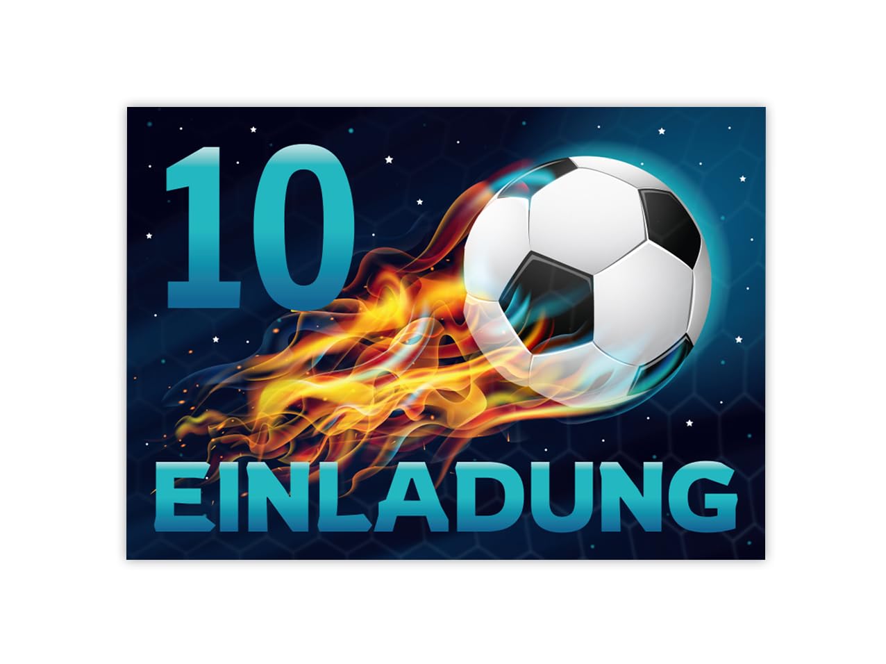 Fußball Geburtstagseinladungen | 10 Karten + Umschläge + Rubbelpads | Personalisierbar Für Kinder 5-12
