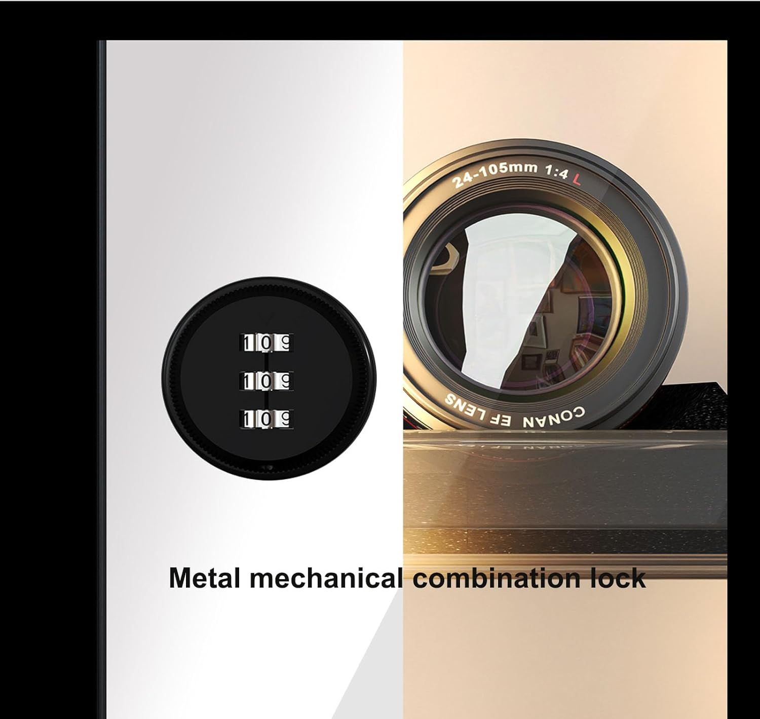 20L Electronic Moisture-Proof Storage Cabinet with LED Light & 3-Digit Lock - Ideal for Camera Lens & Photography Equipment Protection