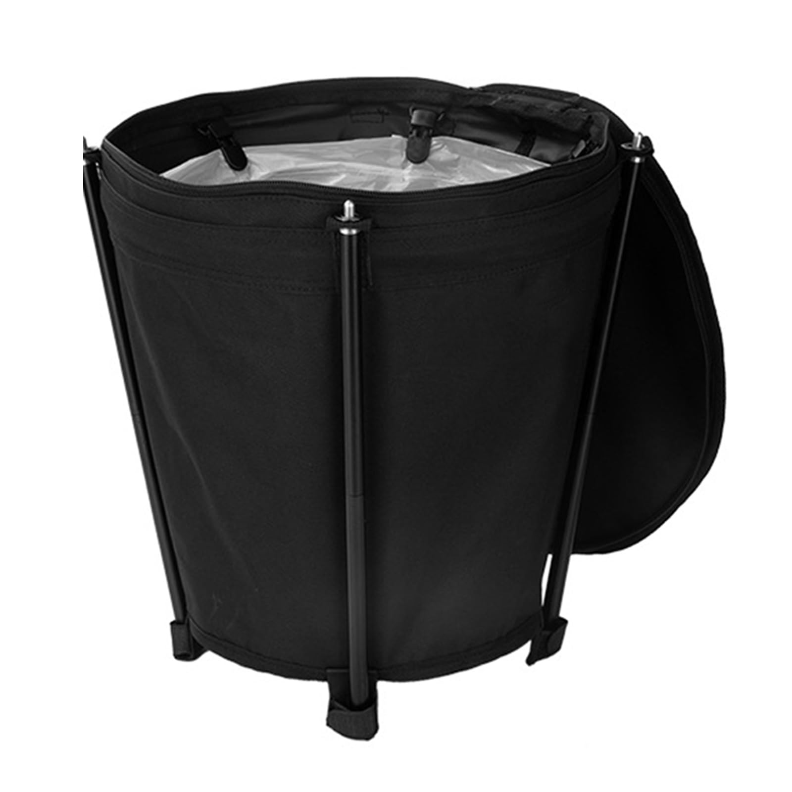 Poubelle de camping pliable Sac poubelle de jardin réutilisable avec couvercle, poubelle portable durable