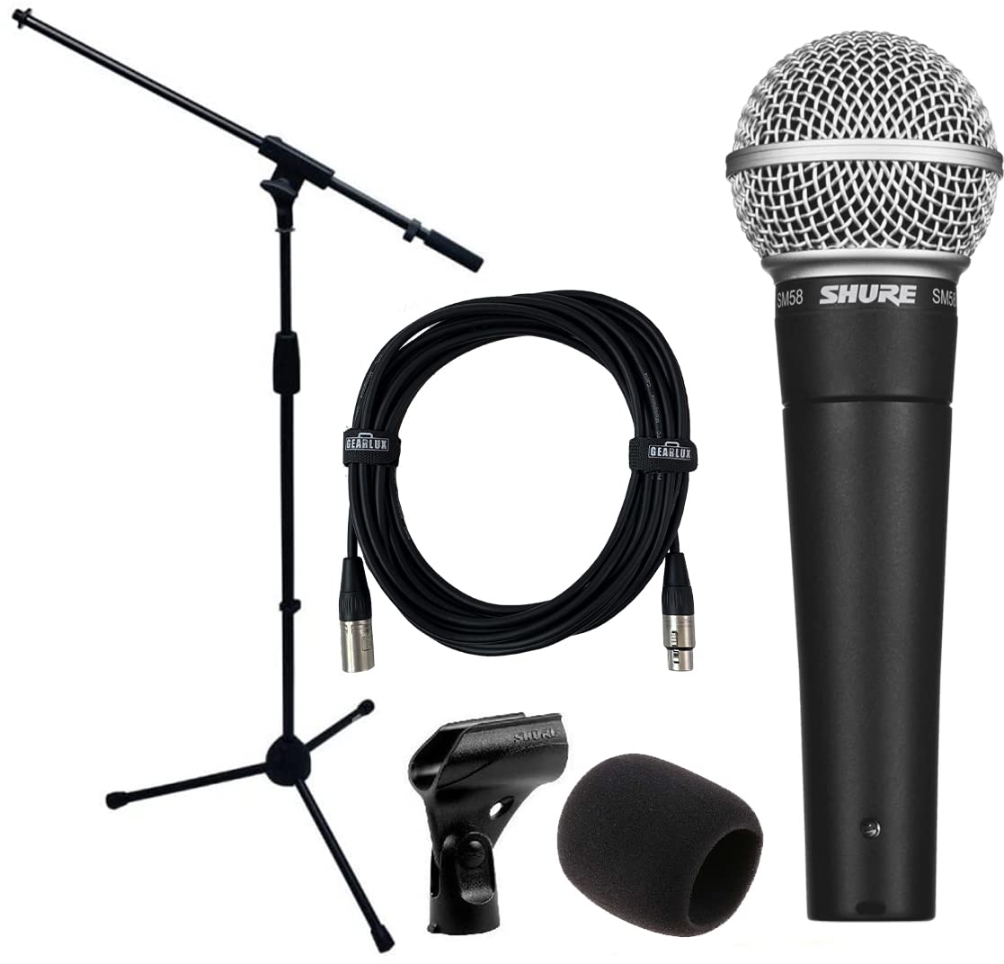 未使用shure sm58 Shure SM58S Cardioid Dynamic Vocal Microphone with On/Off Switch