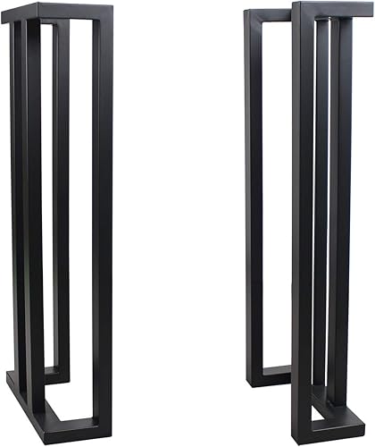 Miniatura 9 de MBQQ Patas para muebles de 35 pulgadas de altura y 17.7 pulgadas de ancho, patas de mesa rústicas de ángulo recto, patas de escritorio de metal