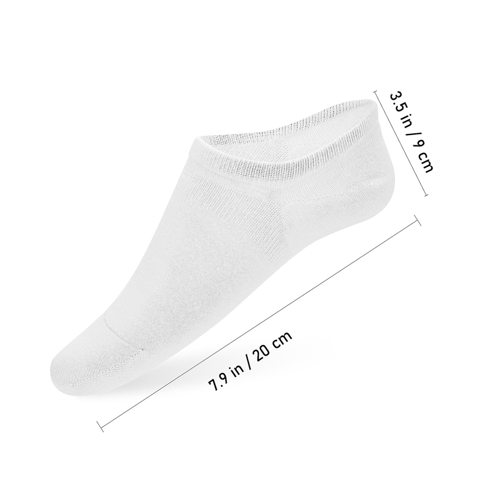 12 Paar Damen Knöchelsocken aus Baumwolle, Unsichtbar, Dünn | Nahtloses Design, Schweißabsorbierend, Rutschfest, für Running und Sommer