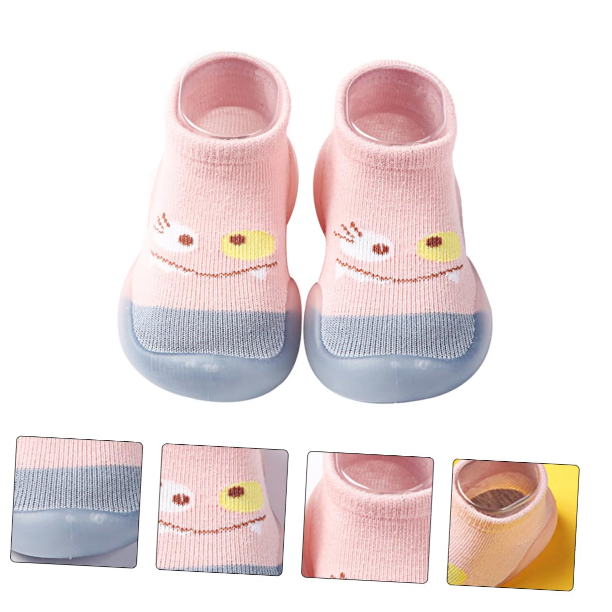VALICLUD Infant Flooring Shoes 1 Pair Non-slip Baby Shoes Cotton Prewalker Adorable Cartoon Pattern for Baby's Comfort