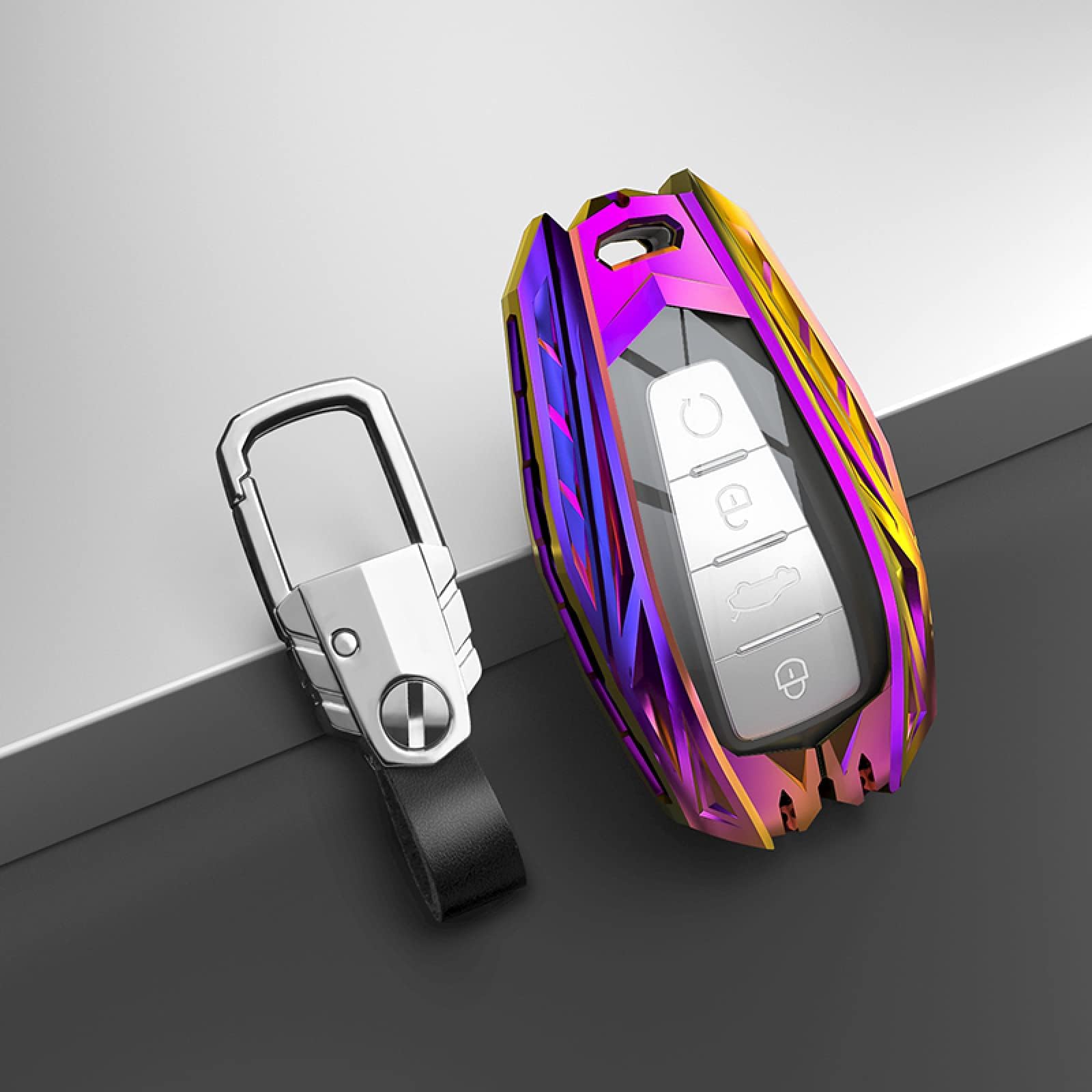 Alloy Car Key Fob Cover Case Holder Shell Protector, for Geely Coolray Atlas Boyue NL3 Emgrand X7 EX7 SUV GT GC9 Borui Keychains