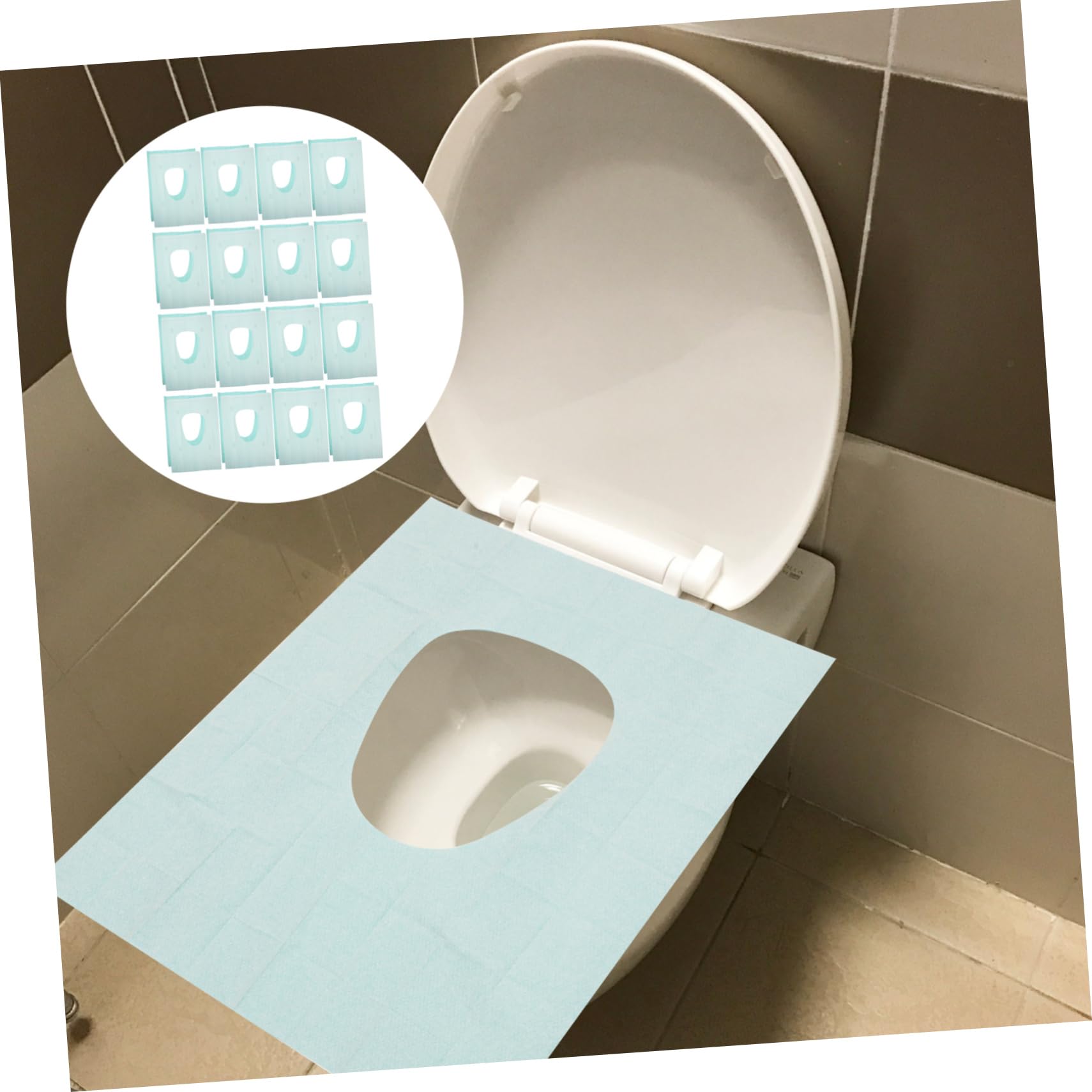 Anneome 50pcs Toilet Seats Covers Waterproof Travel Potty Seat Pad Green 40x60cm