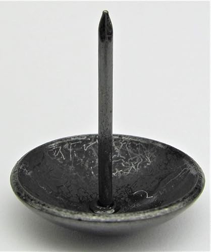 Miniatura 4 de ComfortStyle Tachuelas de tapicería premium, pasadores de clavo de 1 pulgada de diámetro, adorno decorativo grande para muebles (25, perla negra)