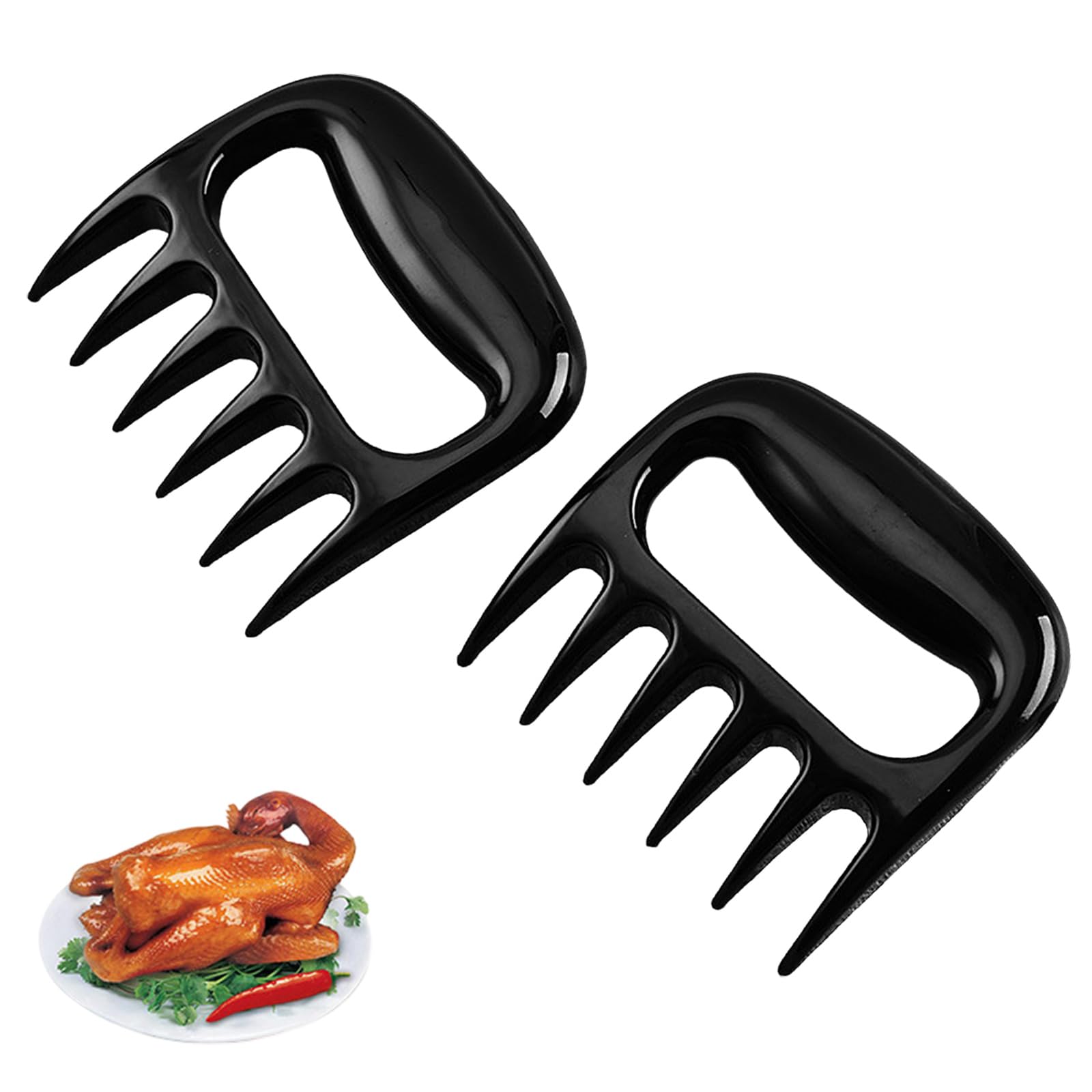 Meat Shredder Claws, Pulled Pork Meat Shredder Shredding Forks BBQ Claws,Not Easy to Corrode,High Temperature Resistance (ABS-Plastic)