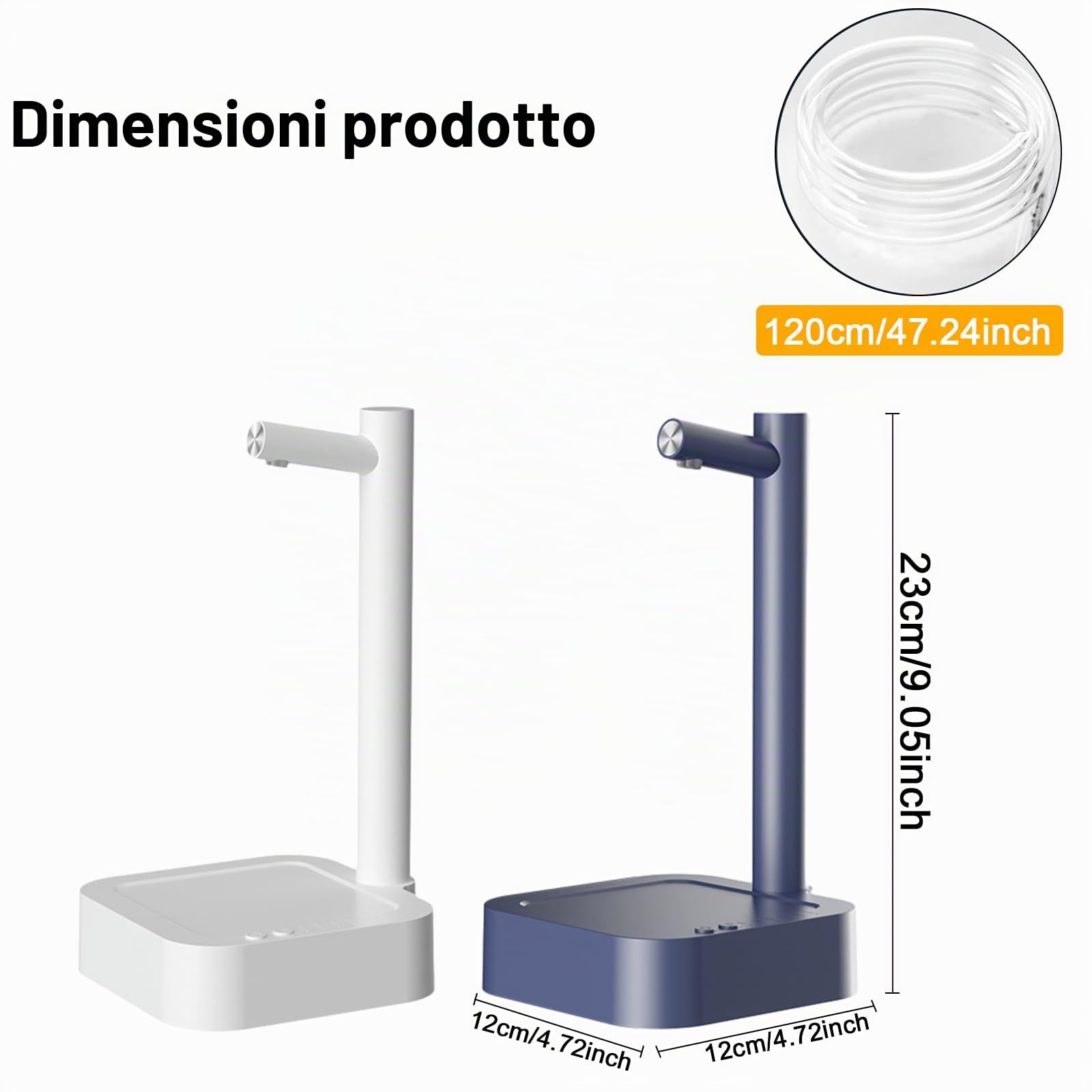 Dispenser di Acqua Intelligente, Pompa per Bottiglia d'Acqua USB, Ricarica Automatica 7 Livelli