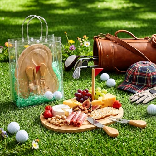 Set de 4 tablas de cortar de madera con accesorios de golf miniatura 6