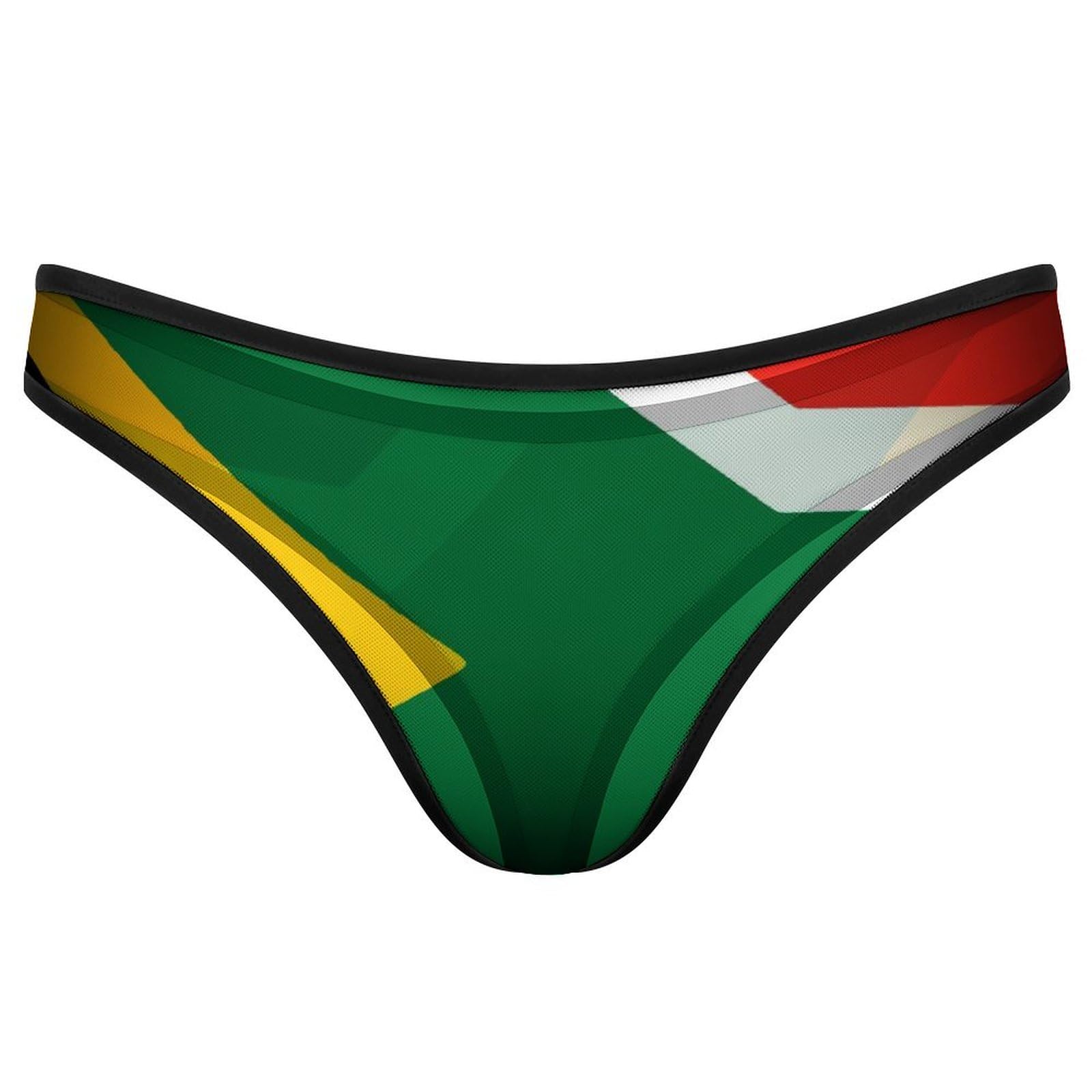South Africa Flag Women's Thongs Sexy Pantie Underwear Stretch T-Back Briefs Bikini Panties