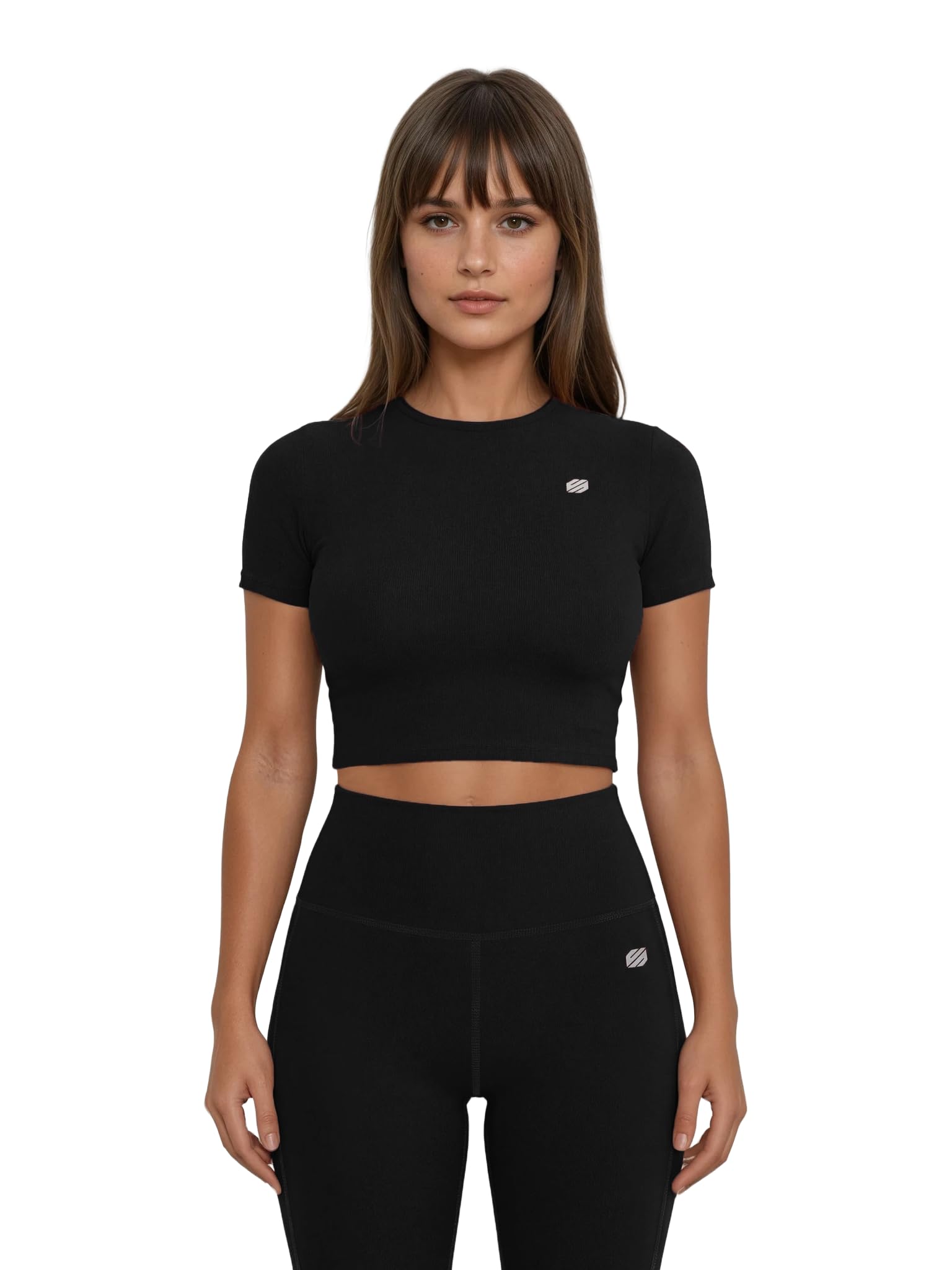 Women Gym Crop Top Athletic Yoga Short Sleeve Fitness Tight Tee Outdoor Workout Cropped Tank Tops-image-11