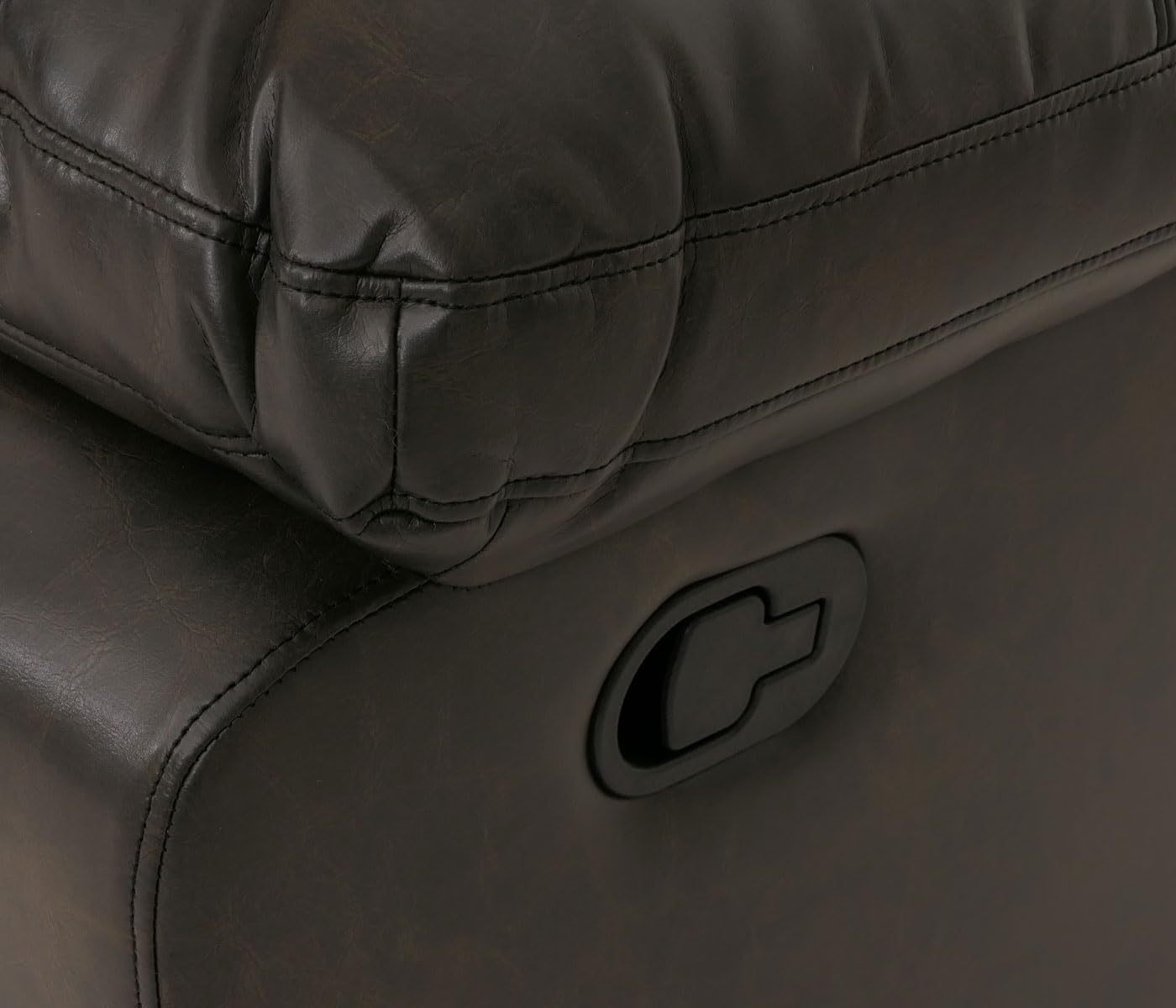 Mendler 2er Kinosessel HWC-H29, Relaxsessel Fernsehsessel Zweisitzer, Getränkehalter Soft Touch Kunstleder MVG - schwarz-braun