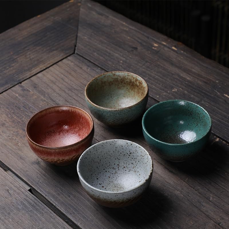 GSOUL Kungfu Tea cup Stoneware Tea Bowl Japanese Ceramic Cup Retro Kung Fu Home Small Tea Cups