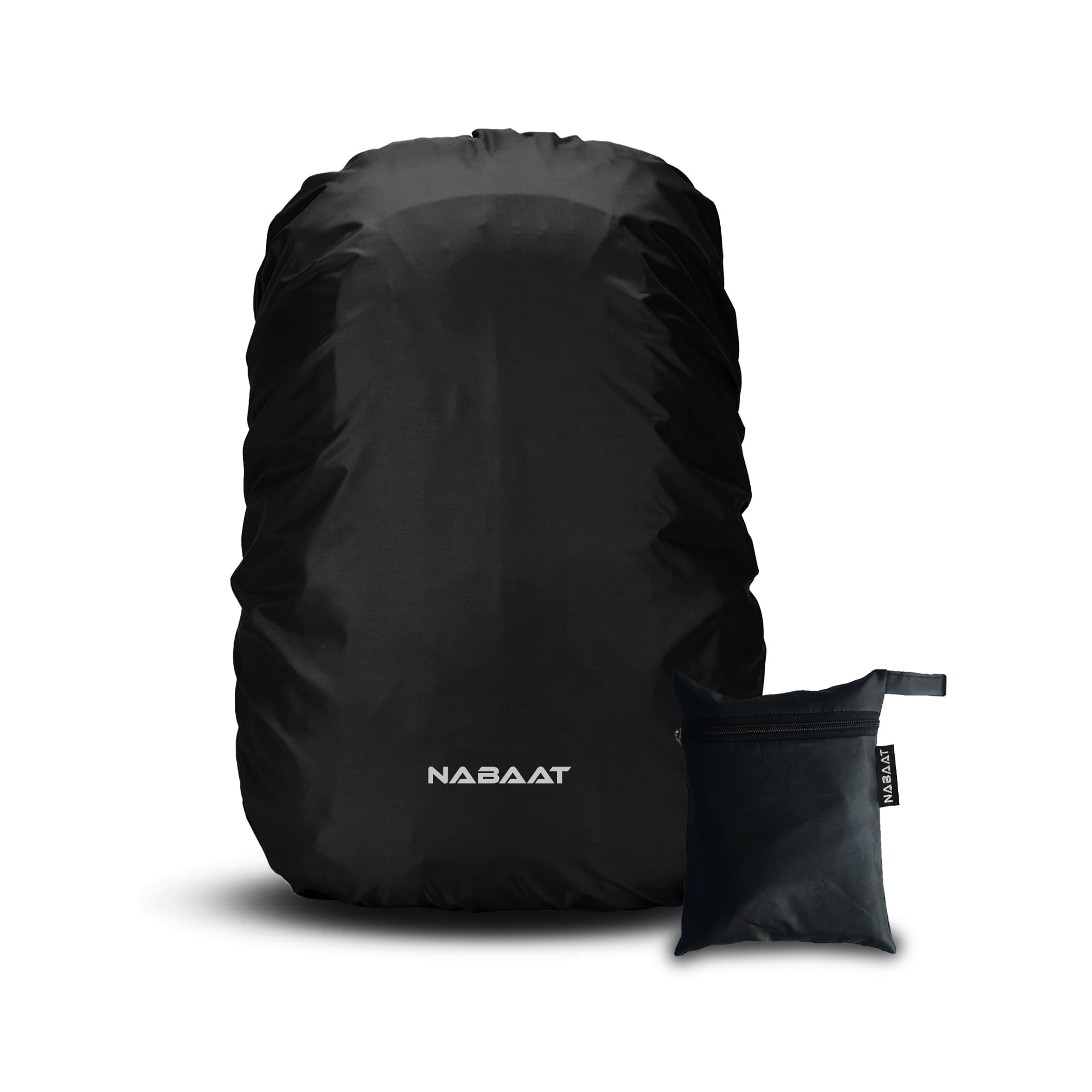 NABAAT Bag Cover Waterproof for 30L to 40L, Rain Cover for Backpack Dustproof with PU Coating, School Bag Cover, Laptop Bag Cover, Office, Trekking Bags Elastic Adjustable with Pouch (30L-40L, Black)-picture-19
